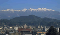 高山市街から望む乗鞍岳