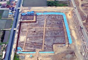 今宿遺跡の水田の遠景です。