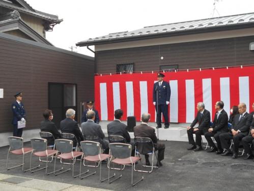 多芸駐在所開所式において駐在員挨拶