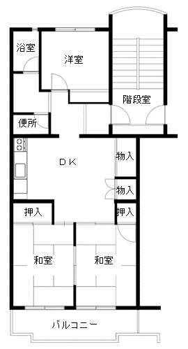 夕陽ケ丘住宅の間取り（Aタイプ）