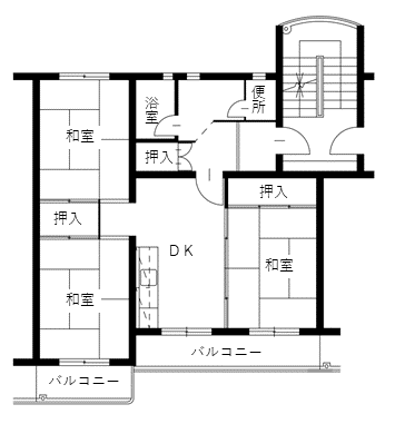藤江住宅の間取り（2タイプ）