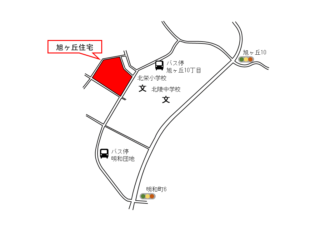 旭ヶ丘住宅の地図（詳細）