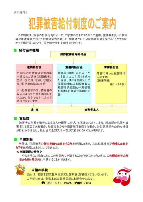 犯罪被害給付制度のご案内