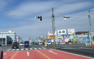 薮田交差点付近