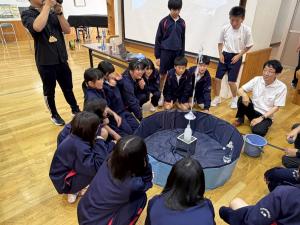 炭酸水噴火実験