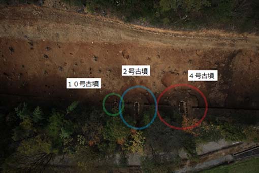 小洞古墳群真上から撮影 小洞古墳群真上から撮影