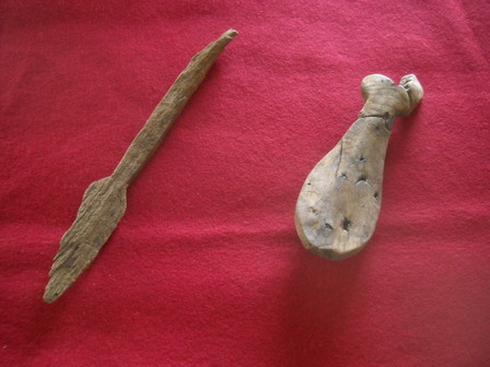 匙(左が今宿遺跡出土・右が荒尾南遺跡出土) 匙(左が今宿遺跡出土・右が荒尾南遺跡出土)の画像