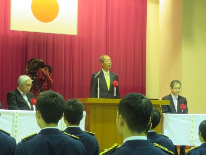 •岐阜県警察学校初任科生第442期卒業式の様子 岐阜県警察学校初任科生第442期卒業式の様子