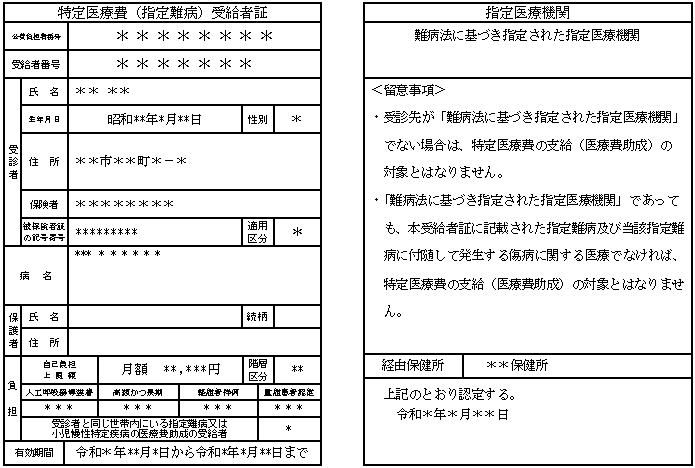 受給者証の見直しのイメージ後