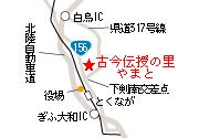 古今伝授の里やまとへのアクセスマップ