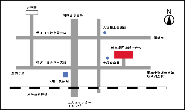 西濃農林事務所案内図 西濃農林事務所案内図